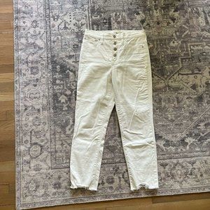Madewell The Perfect Vintage Crop Jean White 26